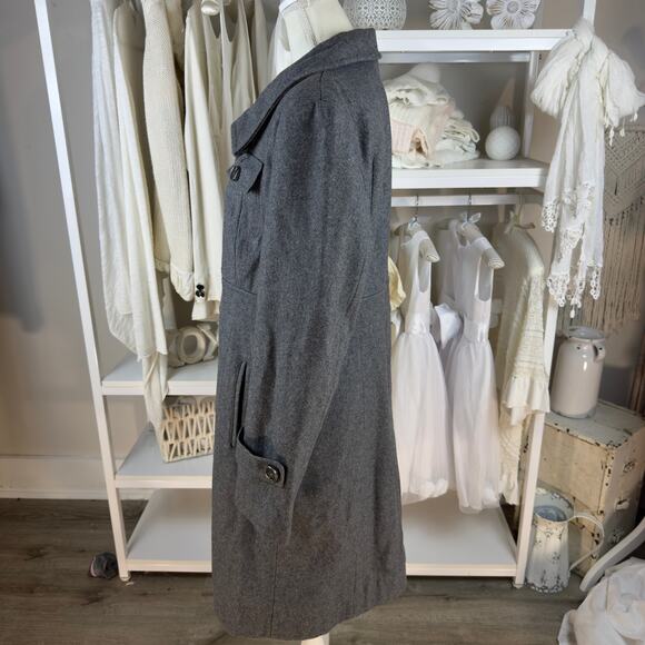 Kenneth Cole size 10 gray wool Peacoat, classic, wool blend office career SI-051 - Picture 3 of 13